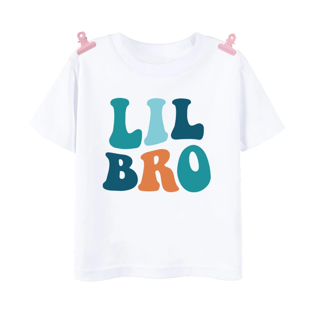 Big Brother Little Brother Family Matching T-shirt Boys Sibling Clothes Kids Short Sleeve Tops Outfit Children Summer Tee Shirts