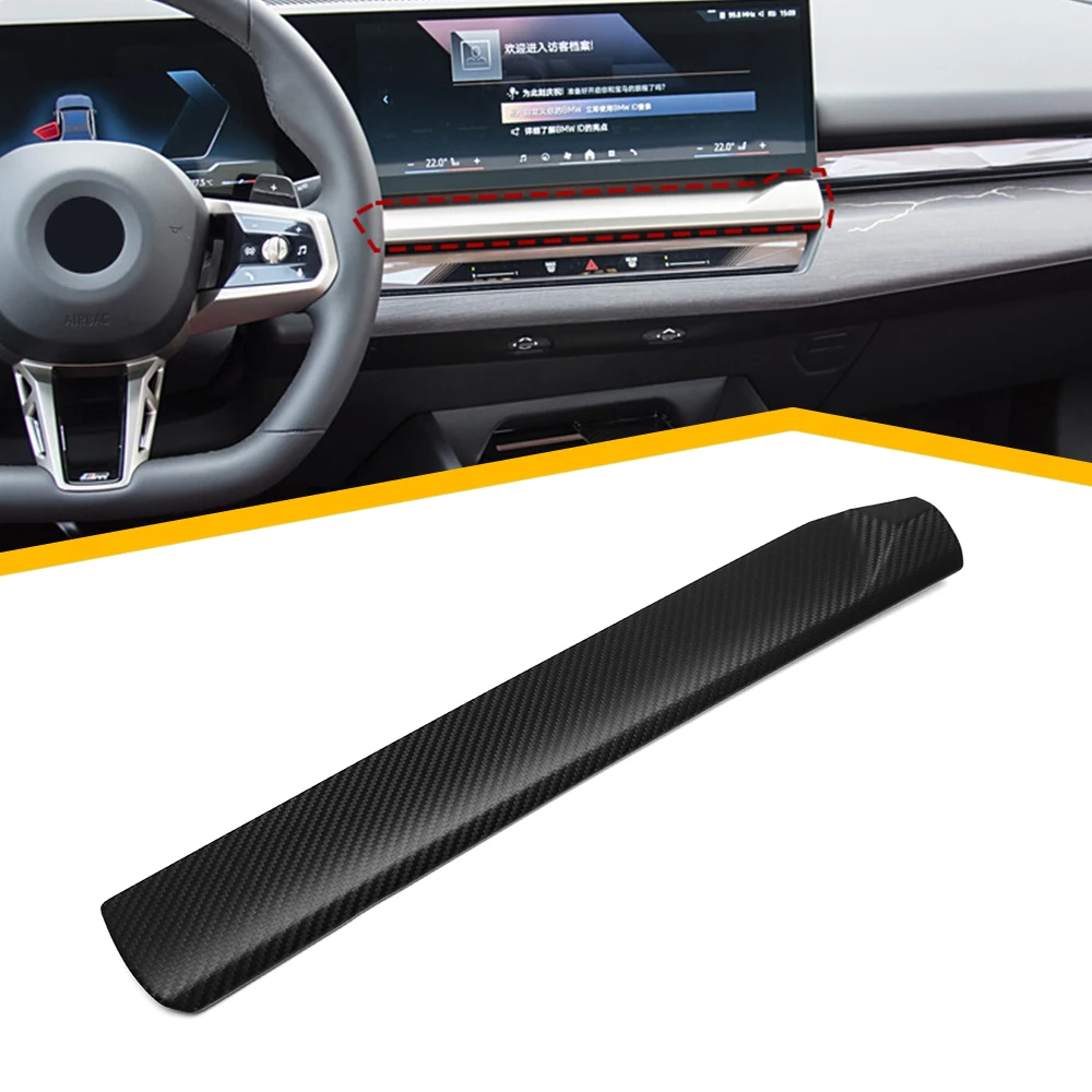 

For BMW 5 Series G60 G61 G68 I5 520i 530i 540i M60 2024+ Center Console Dsah Board Lower Panel Cover Dry Carbon Fiber Car Trim
