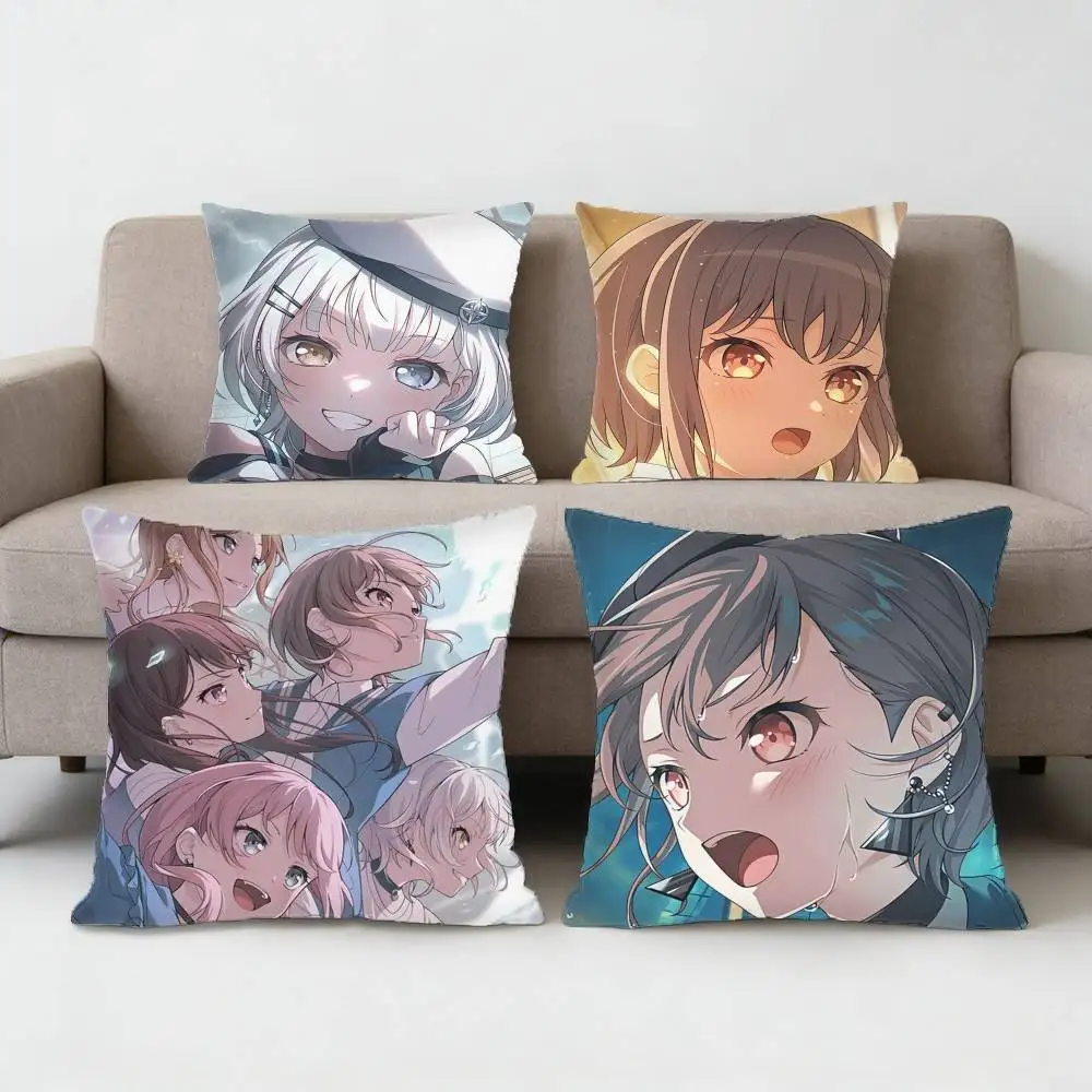 

BanG Dream It's Mygo Pillow Case Sofa Living Room Bedroom Headboard Backrest Cushion Square Cushion Nap Time