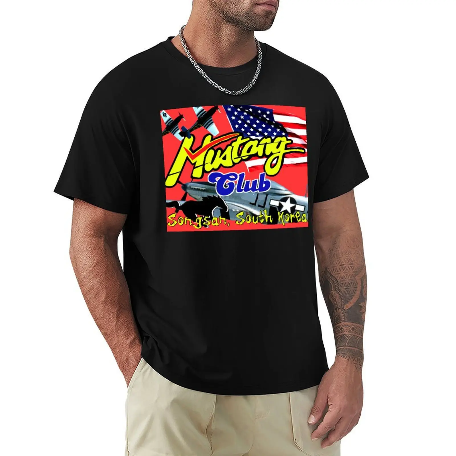 

Mustang Club T-Shirt graphics korean fashion Funny t-shirts Funny t-shirt men tshirt