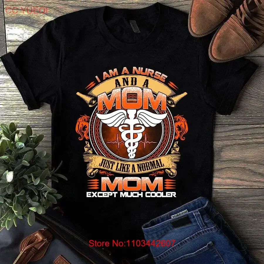 Футболка «Я медсестра и мама просто как нормальная, кроме Much Cooler», винтажная стираная дизайнерская одежда, удобная, слегка унисекс