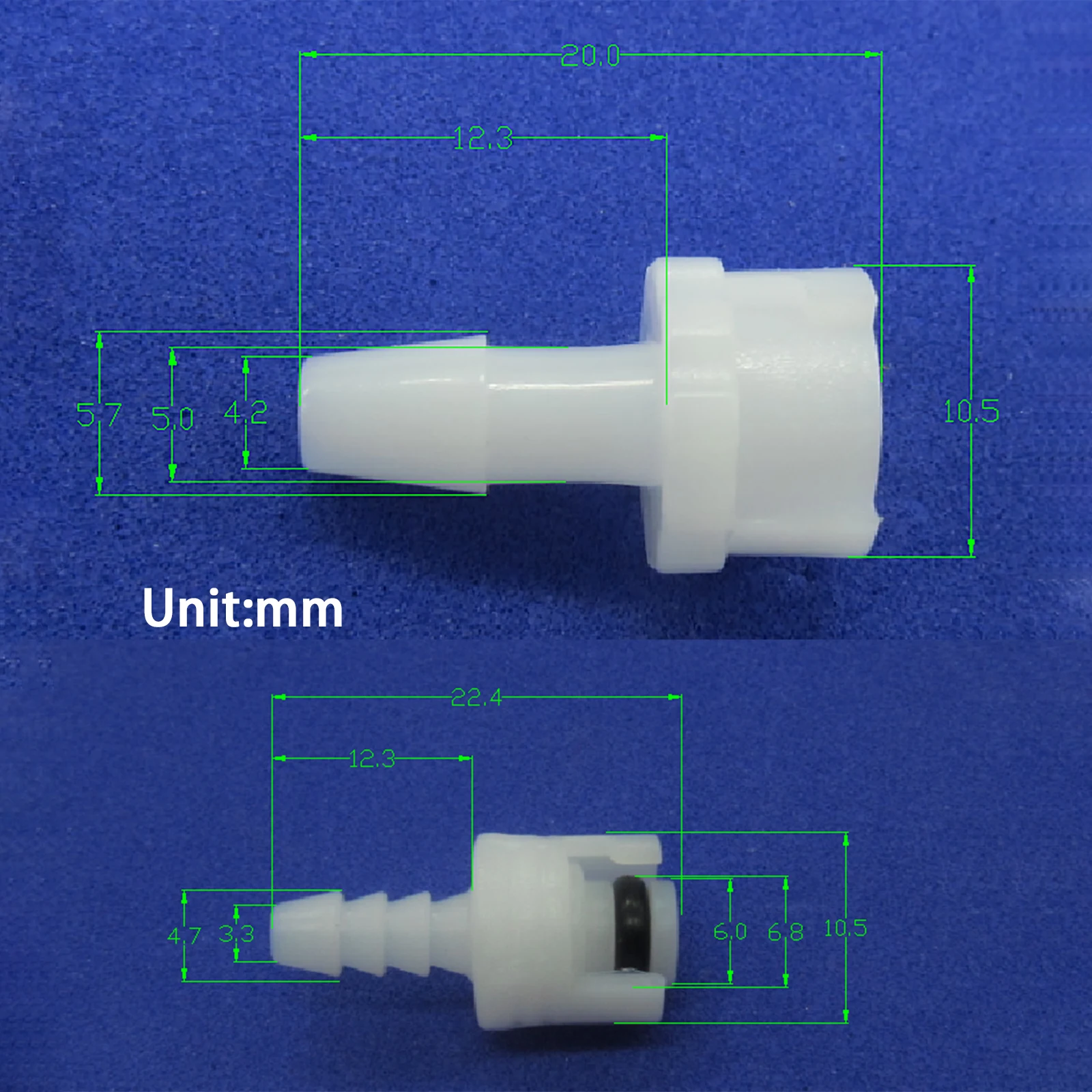 Luer Taper Universal Metal Airway Connector, NIBP Cuff Connector, Air Hose Tube Adapter, Quick connect and disconnect