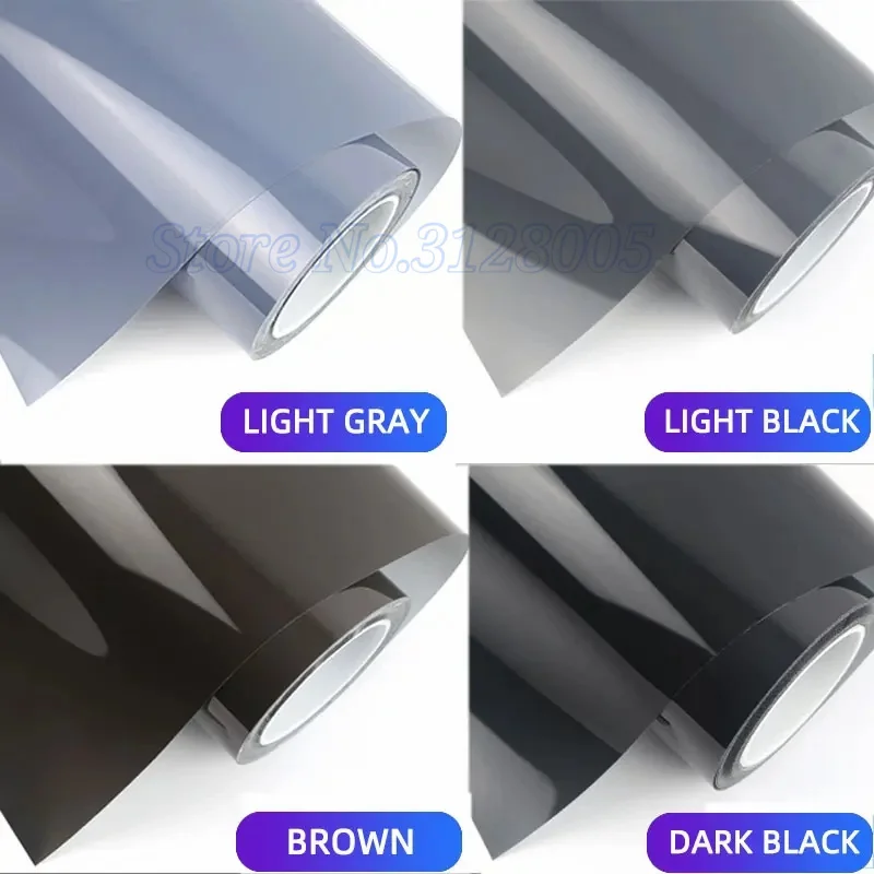 2M Hot Repair Smoked Black Transparent PPF TPU Car Lamp Tint Headlight Anti-scratch Protection Auto Headlamp Film