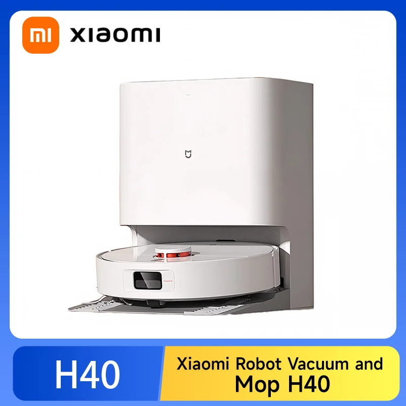 

【Xiaomi】 Robot Vacuum H40, 10,000 Pa powerful Aspiration, ultra-accurate cleaning with navigation LDS, 2-en1: Vacuum and wash