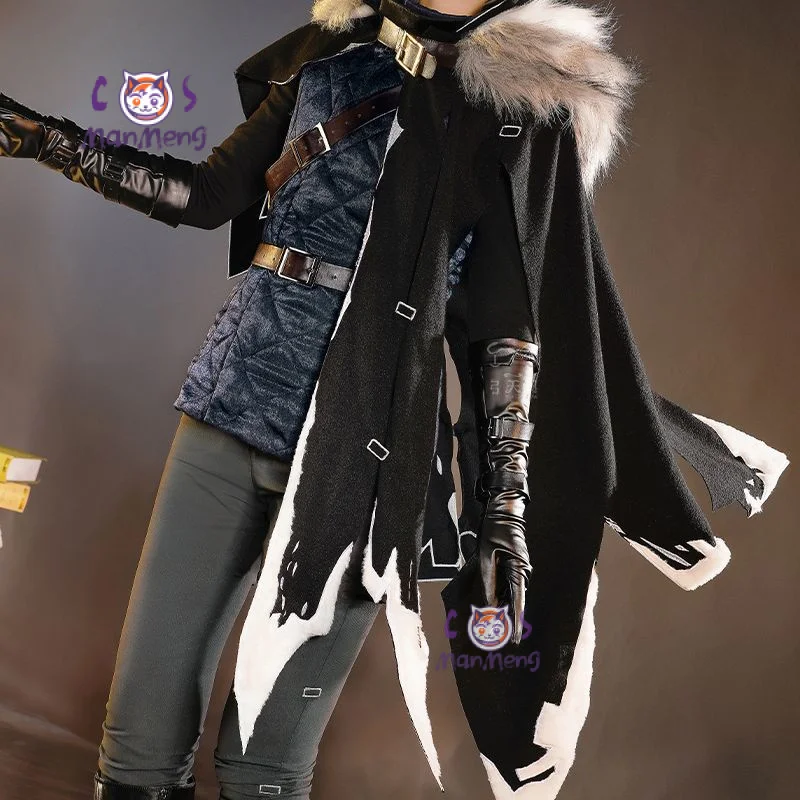Ithaqua night watchman Costume Cosplay Identity V Uomo Donna gilet scialle guanti cintura set di oggetti di scena festa di Halloween bel uniforme