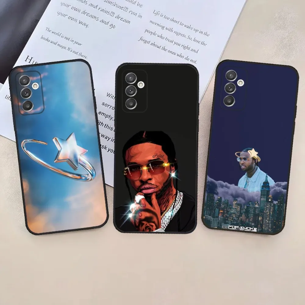 

Rapper Pop Smoke Phone Case For Samsung S24,23,22,30,21,10,9,Ultra,Plus,Lite,FE,5G Black Soft Case