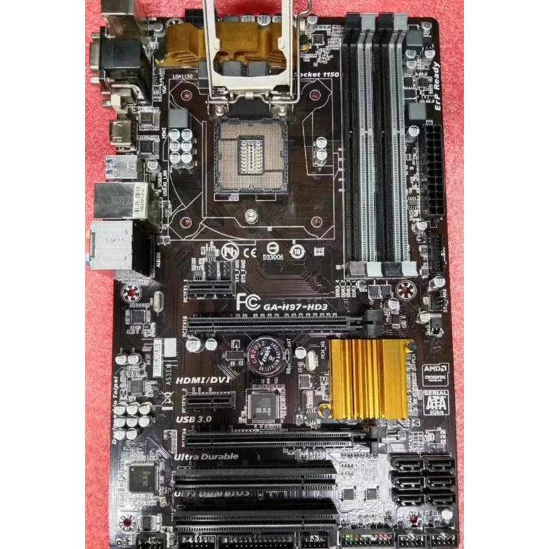 Tarjeta Madre ATX H97-HD3 Usada, LGA 1150, Compatible con CPU Intel Core de 4ª y 5ª Generación, RAM DDR3, para GIGABYTE