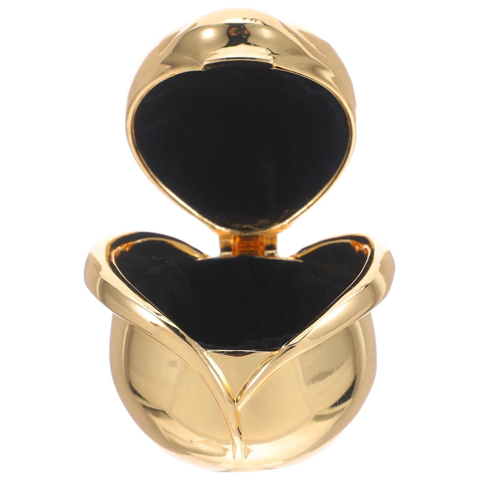 

Элегантная европейская металлическая шкатулка для драгоценностей в виде бутона розы, свадебное обручальное кольцо, нагрудный держатель, чехол на память для ожерелья, колец