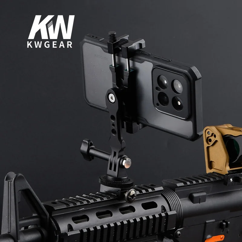 WADSN sports phone holder 20mm Picatinny track tactical equipment accessories gun  first person shooting video AR15 ultra stable