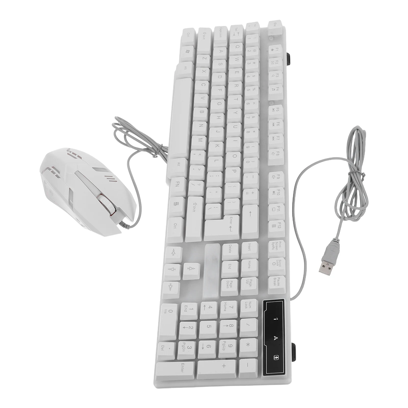 

USB с подсветкой для компьютера, настольного ноутбука, прочная проводная клавиатура, колпачки для клавиш с пониженной усталостью, практичный простой дизайн