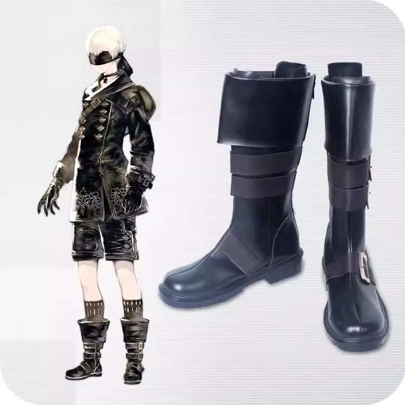 

Game NieR Automata 9S Cosplay Shoes Anime Long Boots YoRHa No.9 Type S Cosplay Costume Prop Shoes for Halloween Party