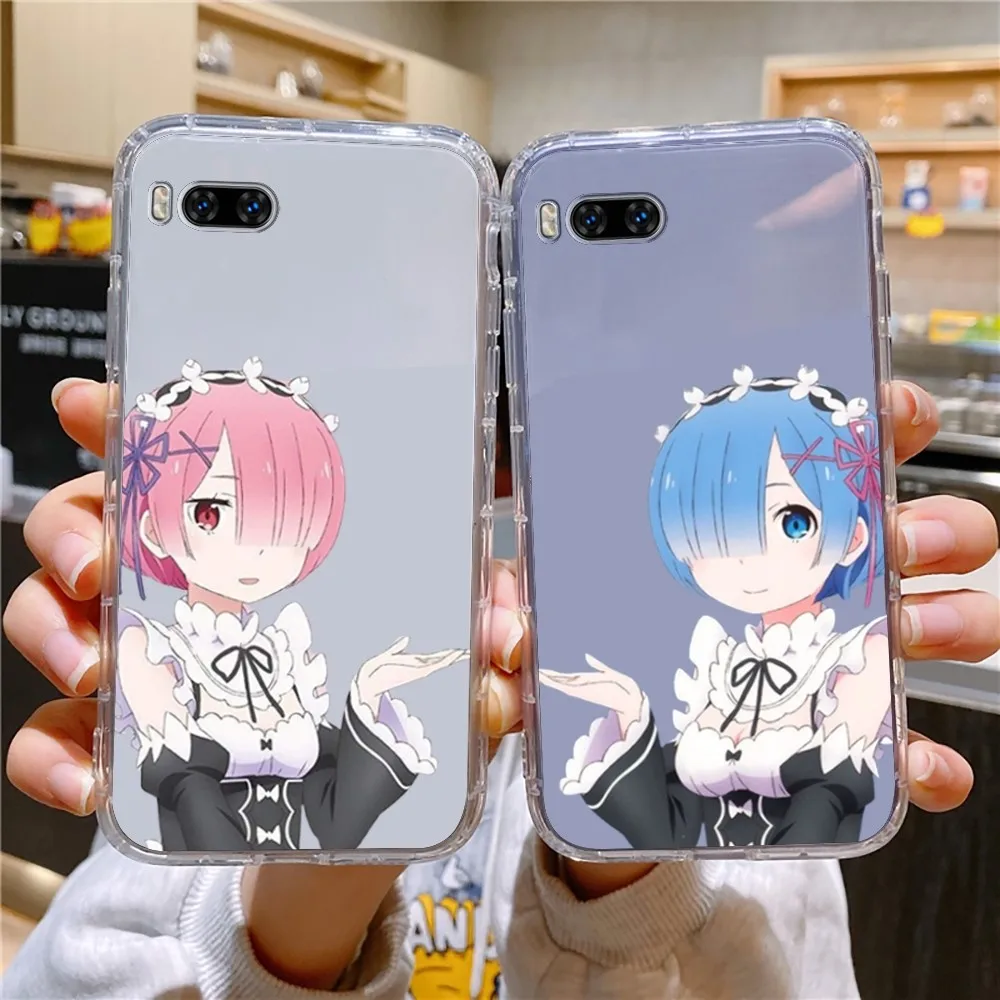 R-ReZero R-Ram R-Rem Anime Phone Case For Huawei Mate P10 P20 P30 P40 P50 Smart Z Honor 50 60 70 Pro Lite Transparent Case