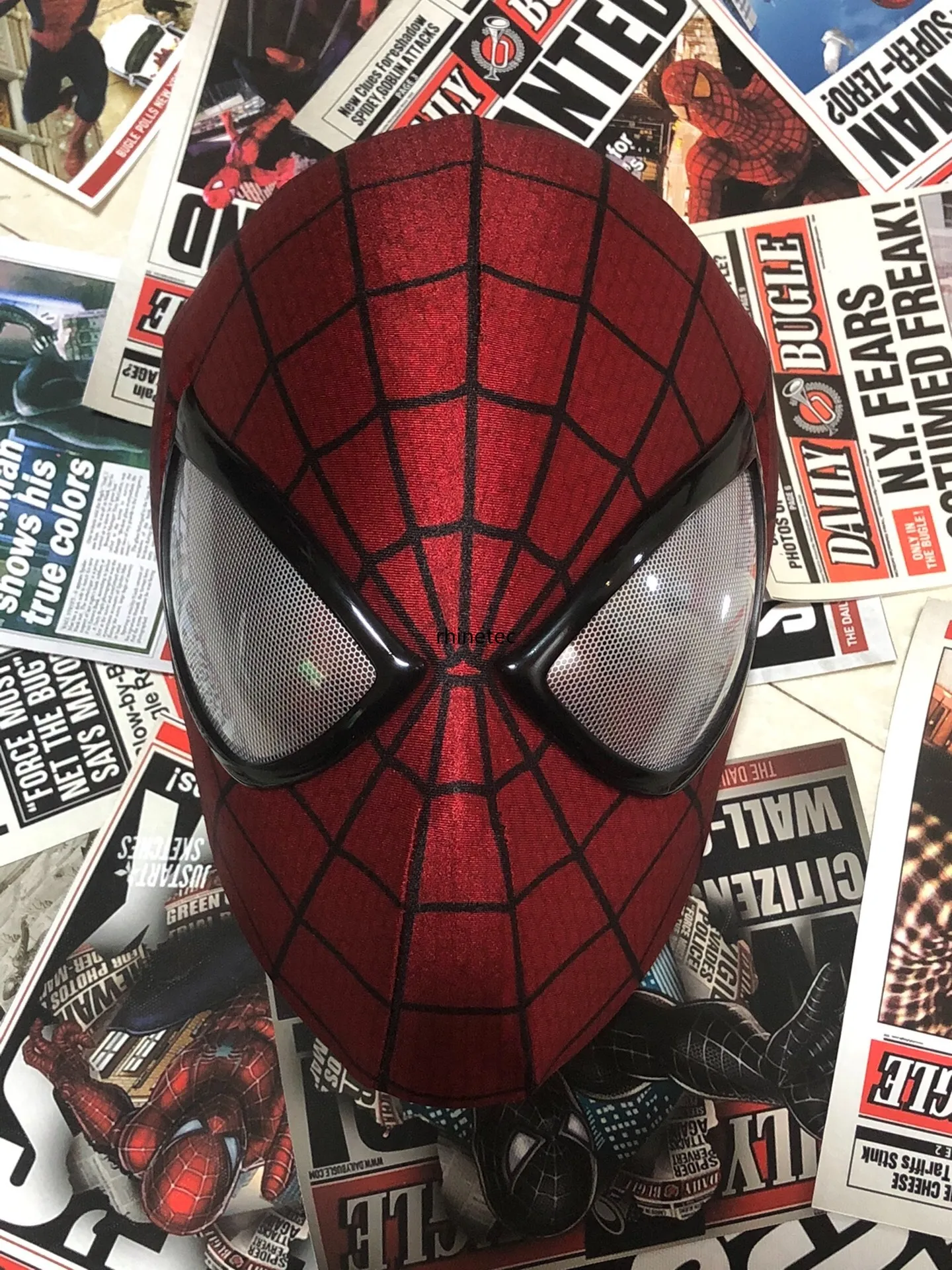スパイダーマンマスク フェイスシェル付き 1:1 3D 手作り