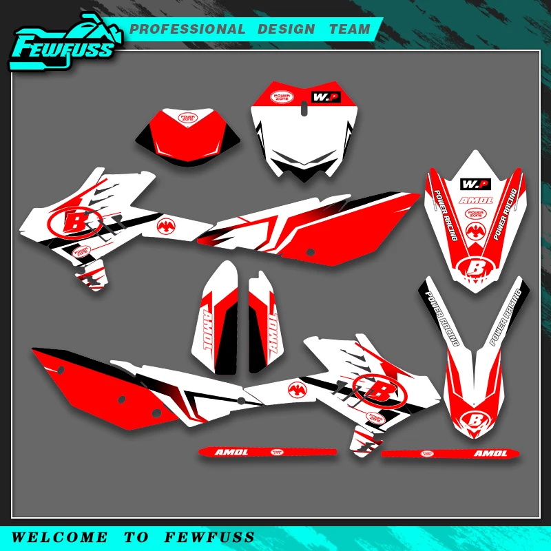 

Fewfuss Full Graphics Decals Stickers Motorcycle Background Custom Number For BETA RR 2010 2011 2012 LC 2010-2018