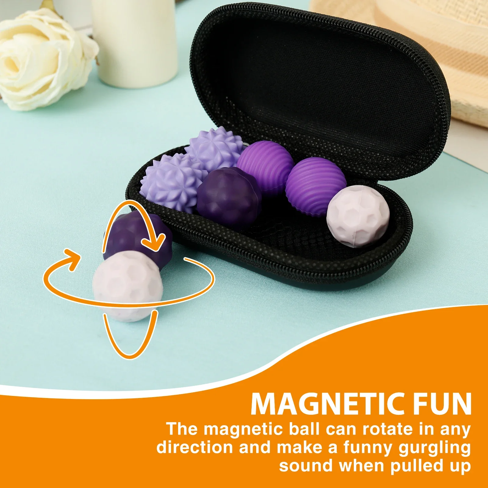 Criança silicone magnético bolas sensoriais brinquedo fidget preocupação bolas autismo calmante brinquedo fidget adultos ansiedade alívio estresse brinquedo sensorial