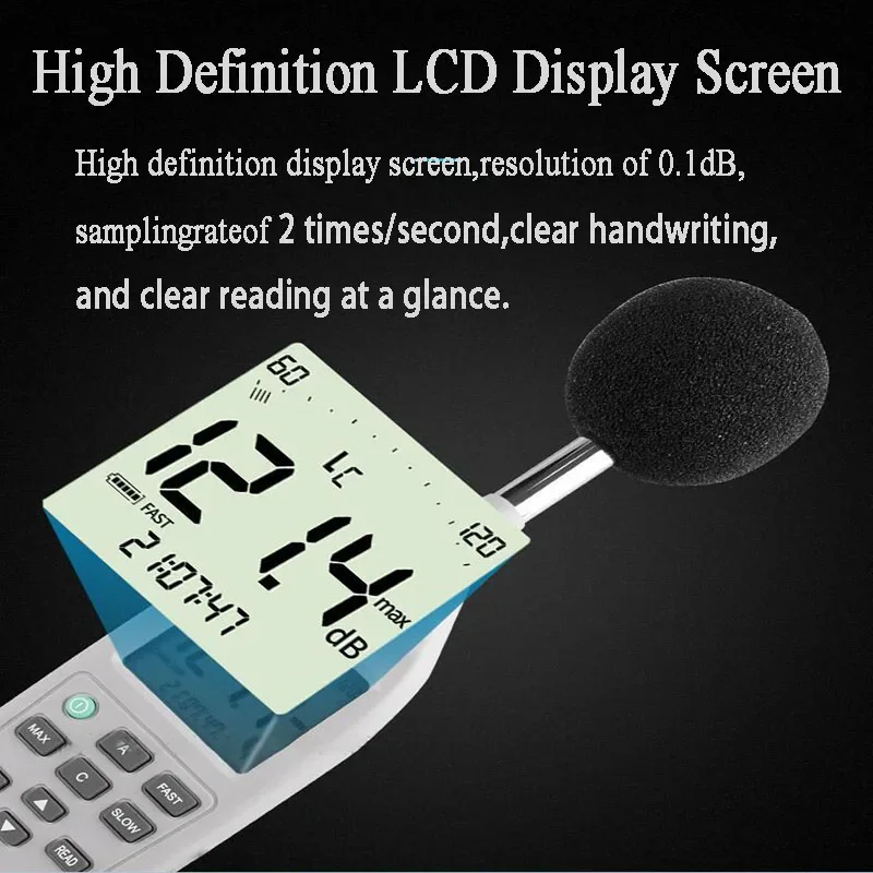 2026 TES-52A جهاز اختبار الصوت الرقمي المحمول مستوى الصوت متر جهاز اختبار الضوضاء المحمول #3