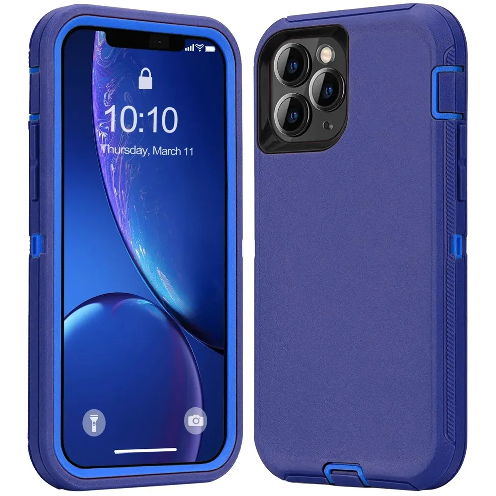 Funda de teléfono Rugged Armor OTT para IPhone 17 16 15 14 13 12 Pro Max Defend resistente PC + TPU cubierta de protección completa resistente a impactos