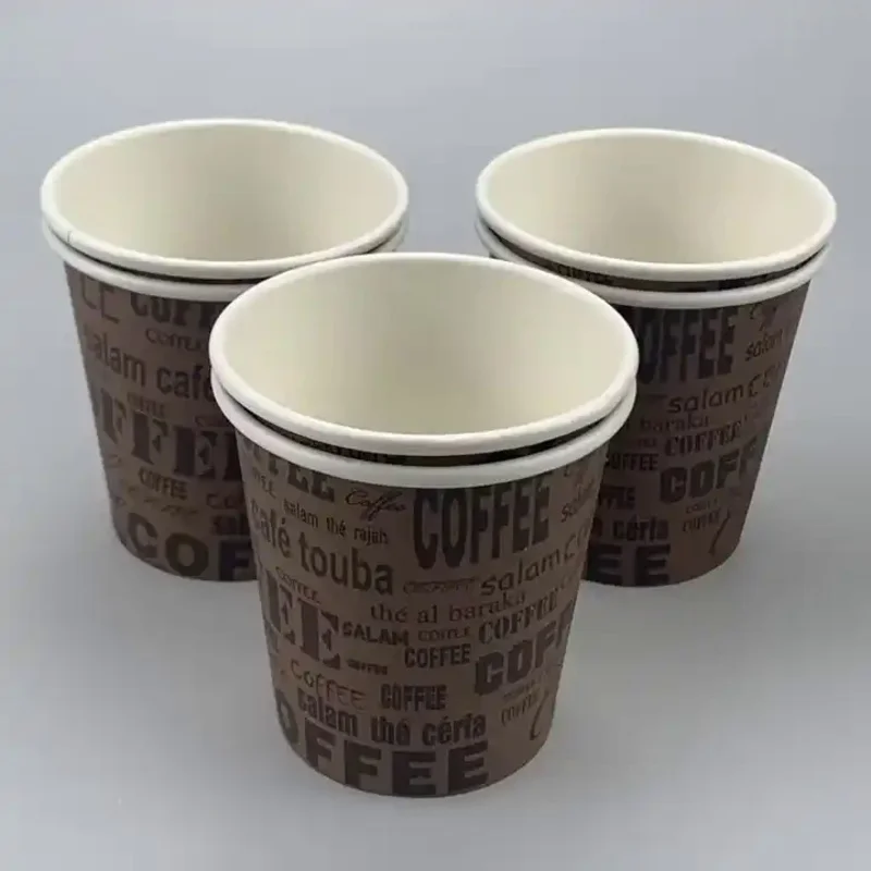 Vasos de papel desechables biodegradables para café, productos personalizados, logotipo personalizado, 6oz