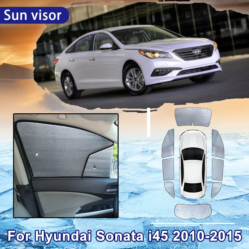 

Автомобильный солнцезащитный козырек для Hyundai Sonata i45 YF 2010 2011 2012 2013 2014, автомобильный солнцезащитный козырек с полным покрытием, солнцезащитный козырек на лобовое стекло, боковое окно, крутой