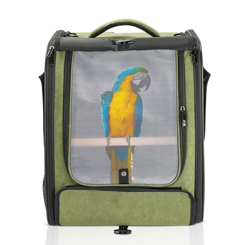

BSCI Factory Custom Color Bird Ventilated Travel Pet Bag Parrot Out Pet Backpack