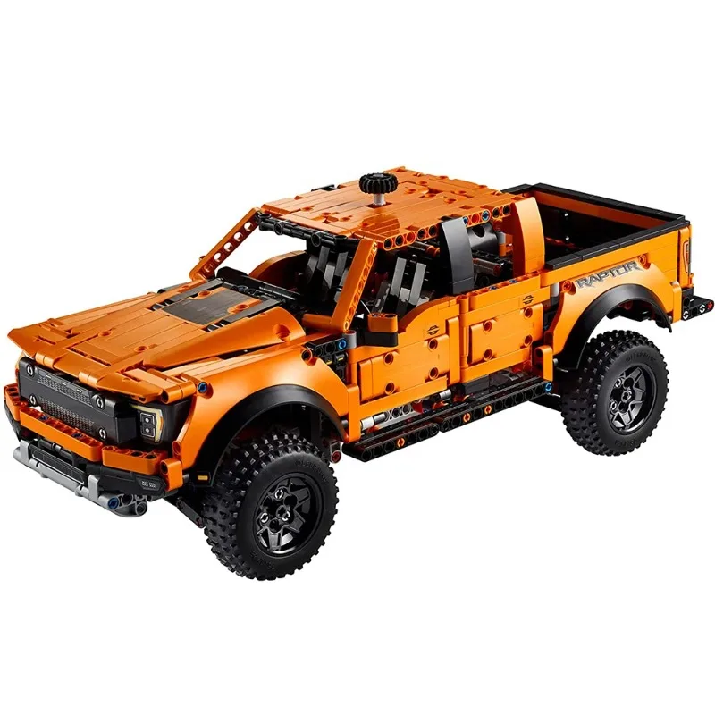 MINISO 1379 قطعة ديزني فورد رابتورز F-150 شاحنة صغيرة سيارة سباق MOC 42126 نموذج سيارة الطوب لعب للأطفال هدايا