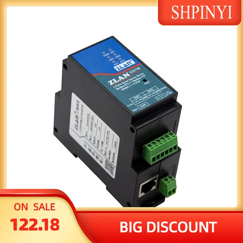 ZLAN7110MI MQTT Industrial RS232/485/422 para Conversor Wifi Modbus Gateway Rs485 para Servidor Serial Wifi