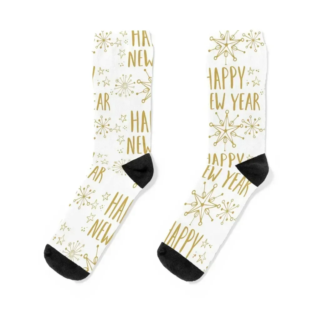 

Happy New year Socks men cotton high quality christmas stocking Heating sock Socks Men's Women's