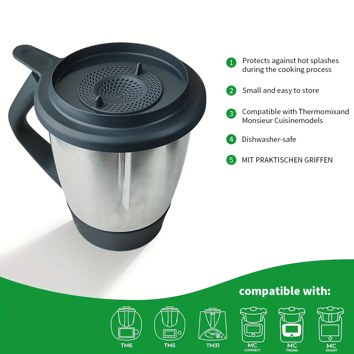 Salpicaduras Protector for Thermomix And MonsieurCuisine Compatible with TM6 TM5 TM31 MCsmart McTrend McConnect Accessories view 2