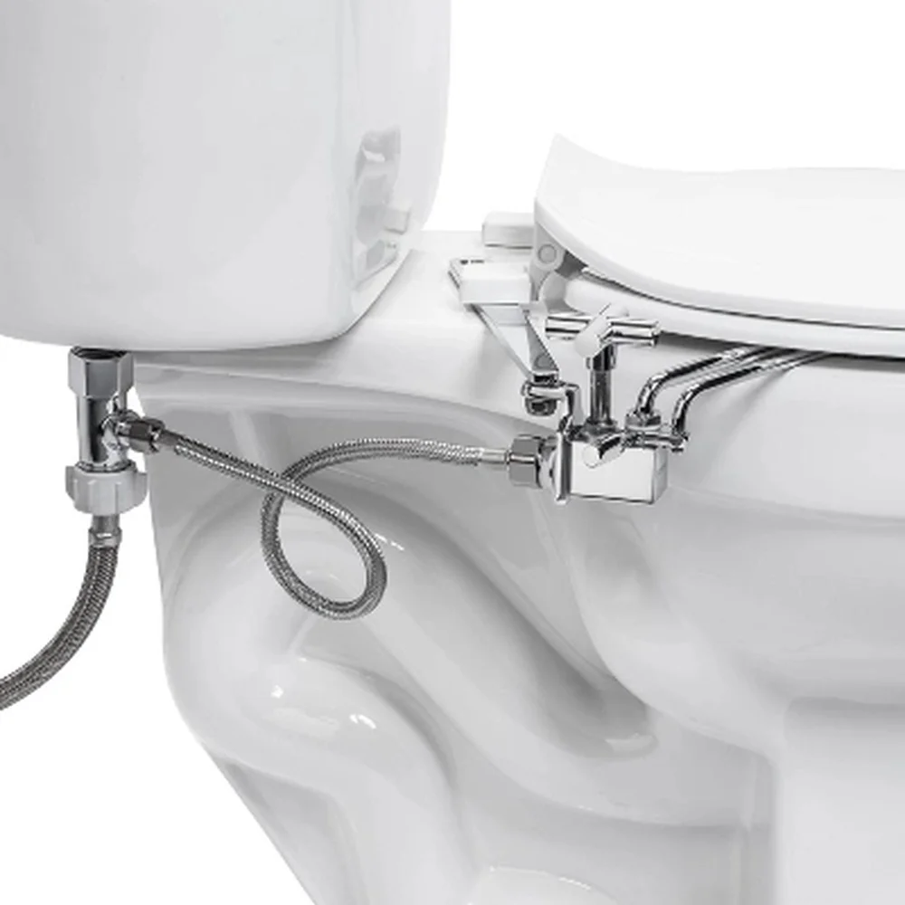 Eco-Friendly Side-Mounted Metal Bidet Adjustable Spray Wand Easy Install Left-Side Control Toilet Attachment Durable Brass