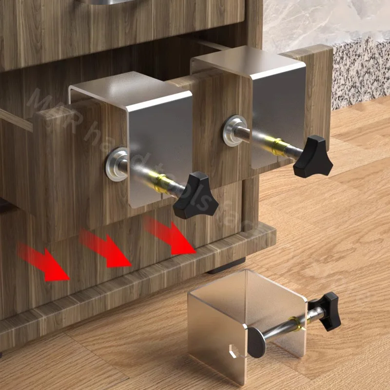 Drawer Installation Fixed Clamps 1PCS/2PCS/4PCS Home Decoration Cabinet Drawer Panel Install Clip Woodworking Auxiliary Hardware