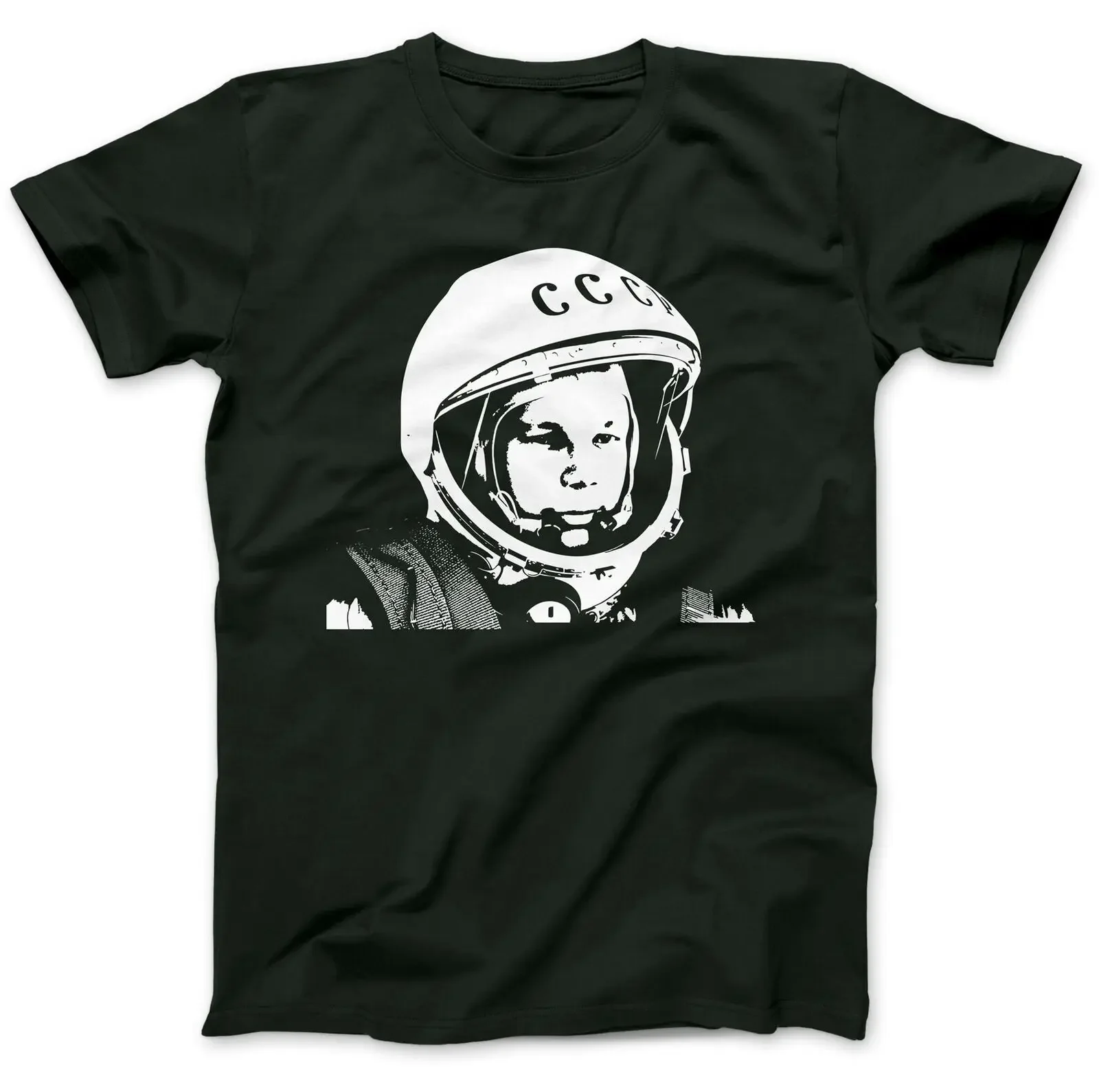 Yuri Gagarin Tribute Soviet Astronaut T-Shirt 100% Premium Cotton CCCP Vostok