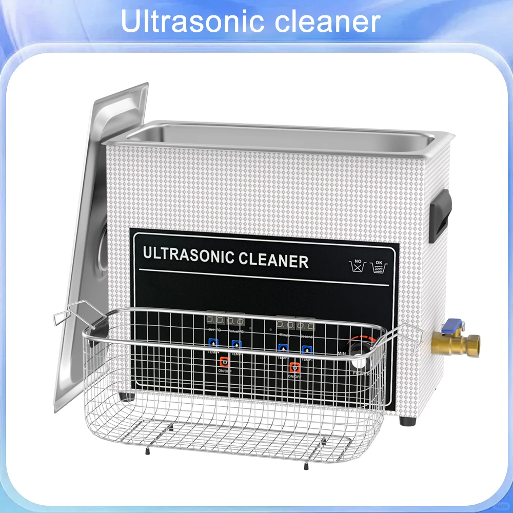 

Ультразвуковая чистящая машина для пластинок, ювелирных изделий, ногтей, 110 В, 220 В, ЕС, Австралии, США, Великобритании, ультразвуковой очиститель виниловых пластинок, 6 л, бак для ванны