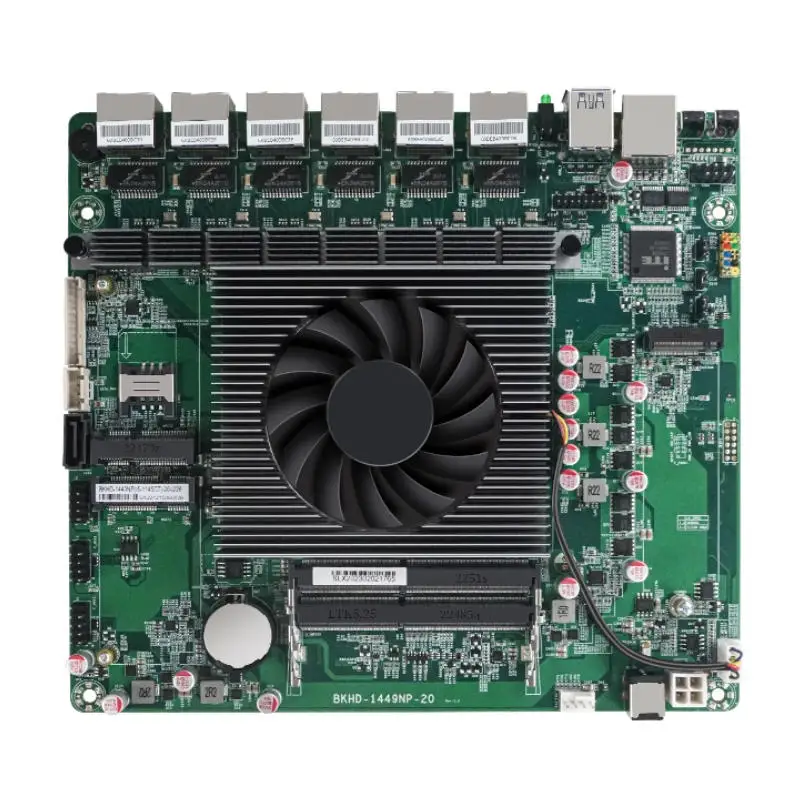 

BKHD Embedded Firewall 6Lan Ethernet NIC Industrial PC ROS Intel i7/i5/i3 Soft Router x86 MNI PC Cyber Security Motherboard