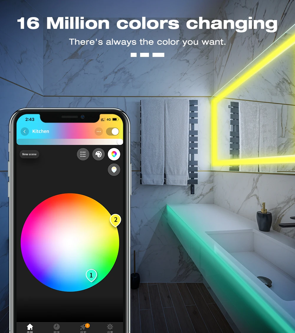 Zigbee 3.0 Ultra Thin Mini RGBCCT RGBW WWCW Dimmer LED Light Strip Controller Bedroom Lighting Alexa Voice APP Controller