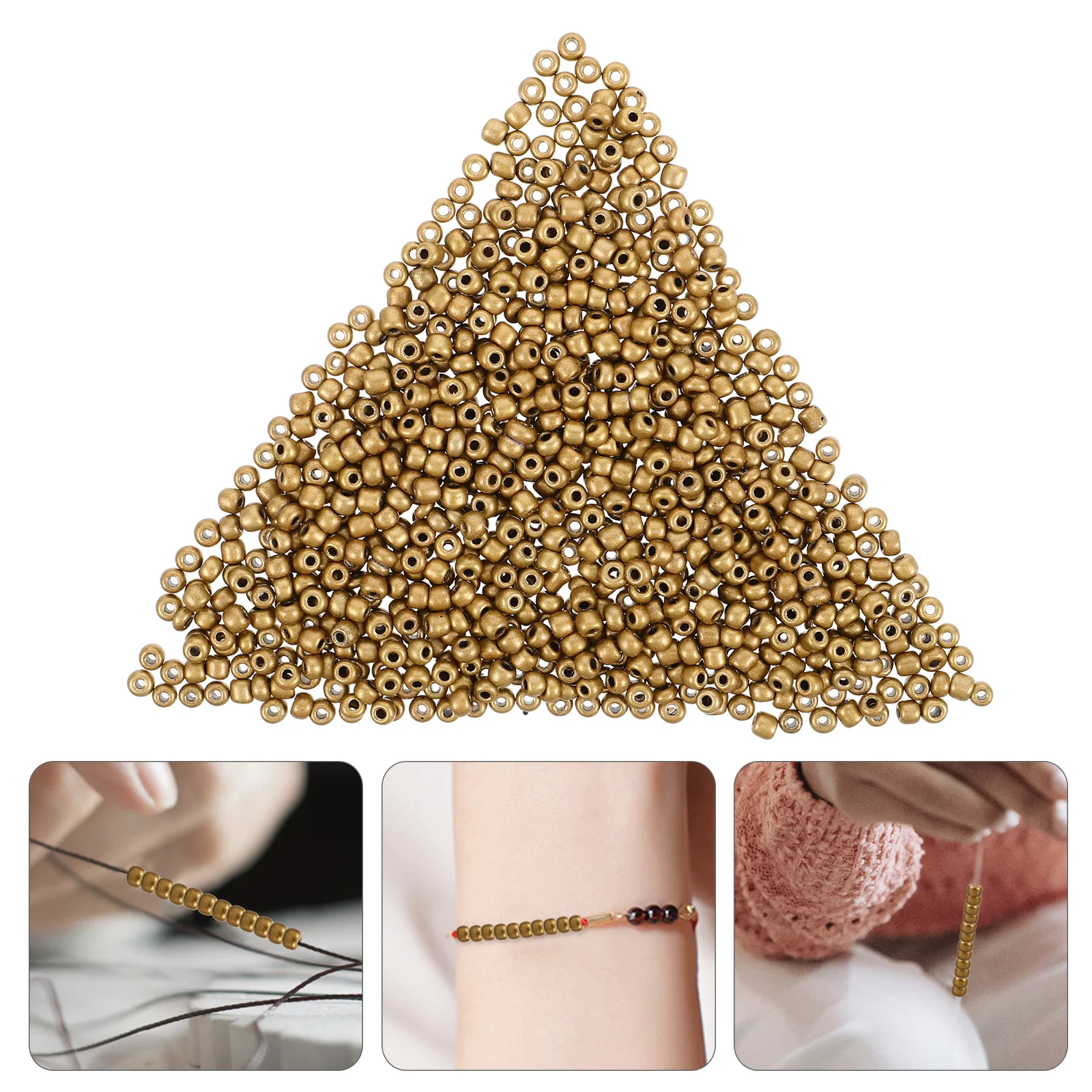 

5000 шт. стеклянные бусины, маленькие золотые свободные бусины-разделители для браслетов «сделай сам», ожерелья, изготовления ювелирных изделий 3 мм