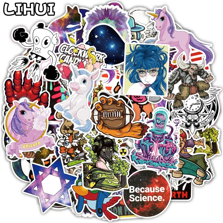 

300 PCS Graffiti Anime Stickers Toys for Children Colorful Sticker to DIY Laptop Skateboard Luggage Guitar Motorcycle Car Decals