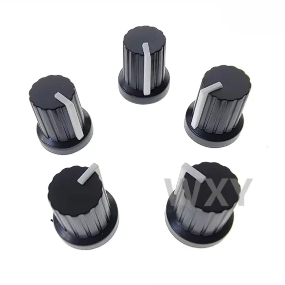 

5PCS/Lot inner diameter 6mm Thread Shaft Rotary Potentiometer Control Knob for Electric Guitar Acrylic Volume Tone Plastic Cap