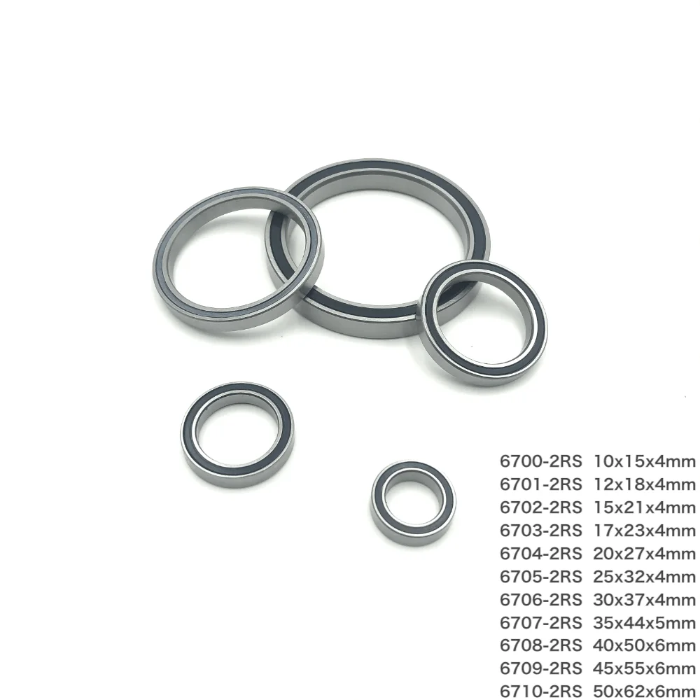 1-3pcs/Lot 6706-2RS , 6707-2RS , 6708-2RS , 6709-2RS , 6710-2RS RS Double Rubber Thin Wall Deep Groove Ball Miniature Bearing