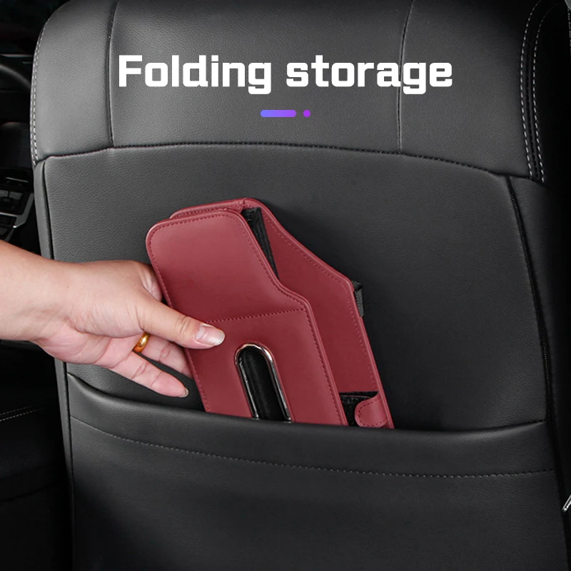 For Haval H1 H2 H3 H6 H7 H9 Dargo M6 F7 F7X Jolion X DOG XY Car Seat Back Storage Box Foldable Tissue Cup Phone Organizer Bag
