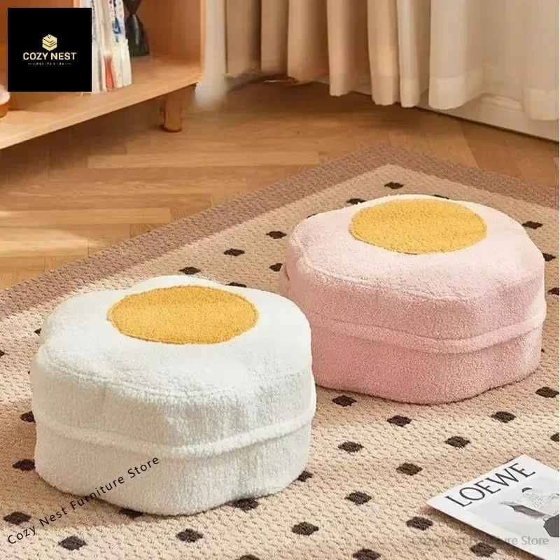 Internet Celebrity Ground Cushion Sitting Pier Lazy Person Tatami Thickened And Washable Household Carpet Small Flower Stool Hot