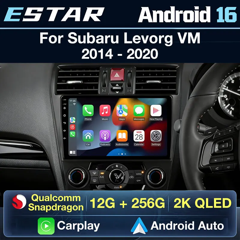 Wireless Carplay Android 16 For Subaru Levorg VM 2014 - 2020 4G LTE Stereo DSP WIFI Multimedia RDS Car Radio 360 Camera GPS BT