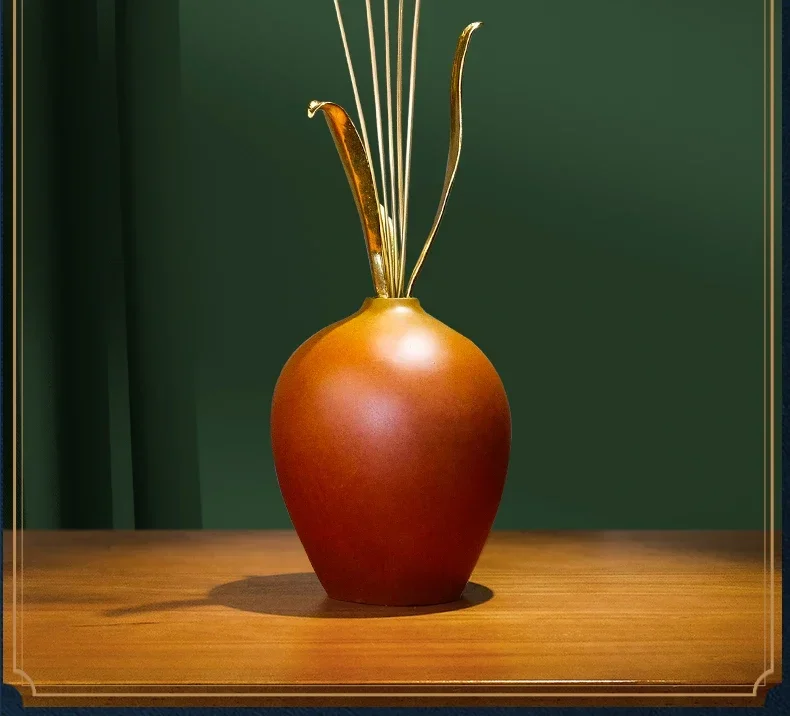 X teae Barley ears all-copper ornament New Chinese modern light luxury decoration