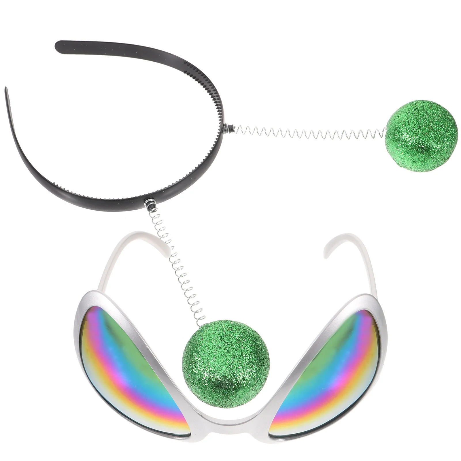 1 Zestaw Śmieszna Opaska na Głowę z Motywem Saucer Man, Ozdobna Opaska do Włosów na Festiwal, Imprezę, Cosplay, Akcesoria do Kostiumu