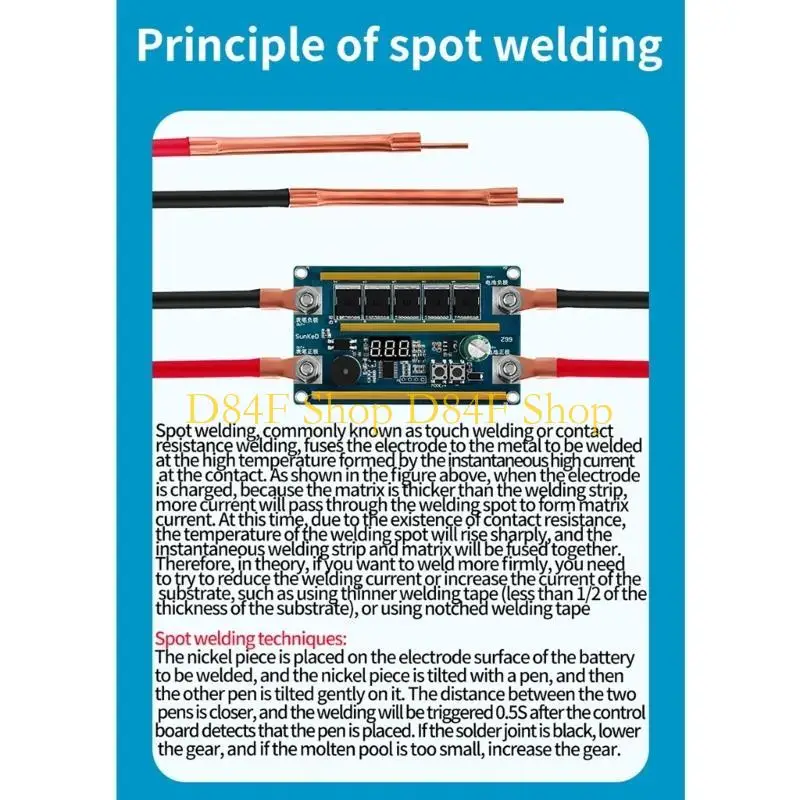 

D84F 99 Gear Spots Welder Digital Power Adjustable Spots Welding Pen Control Board
