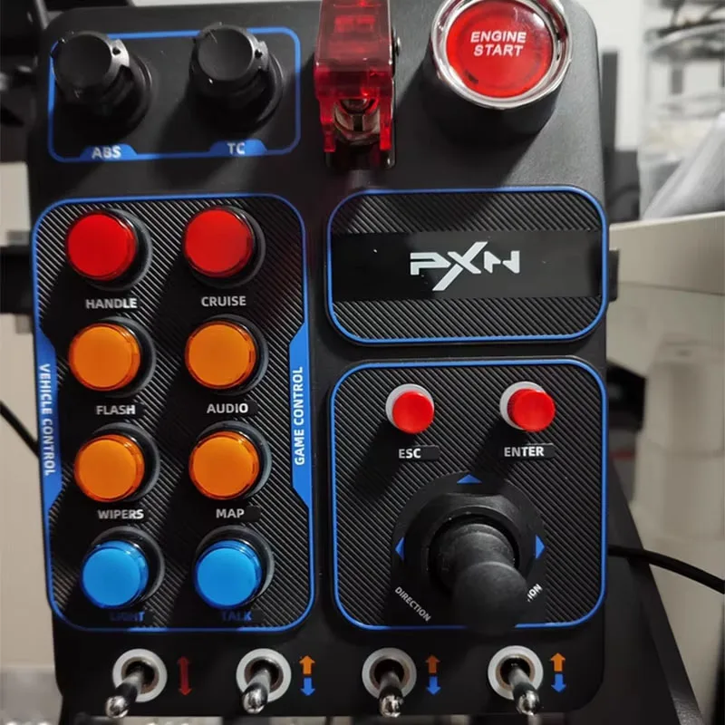 PXN CB1 Racing Simulator Zentrale Steuerbox Multifunktionale Schlüsselsteuerbox RGB Maßgeschneidertes EURO Truck Simulator Rennspiel ﻿