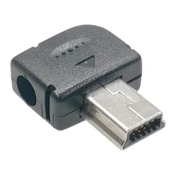 5 mini USB interface plugs 5-pin 90 degree connector port male plug socket with plastic cover for DIY adapter PCB SDA data