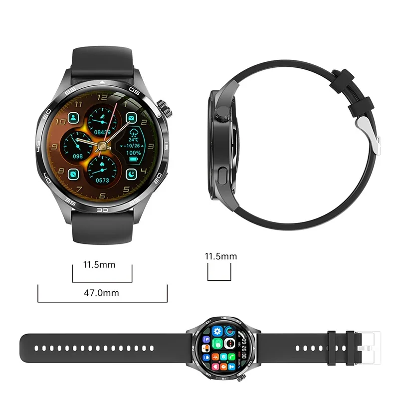 Xiaomi GPS NFC ساعة ذكية للرجال 360*360 AMOLED شاشة معدل ضربات القلب بلوتوث دعوة IP67 مقاوم للماء رجل Smartwatch 2024