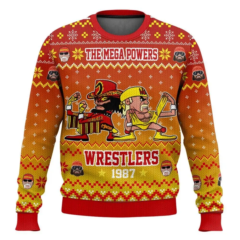Wascha wird Bruder tun? Hulk Hogan Hässlicher Pullover Winterurlaub Pullover Weihnachtsfeier Geschenk für Männer Plus Size Weihnachtspullover