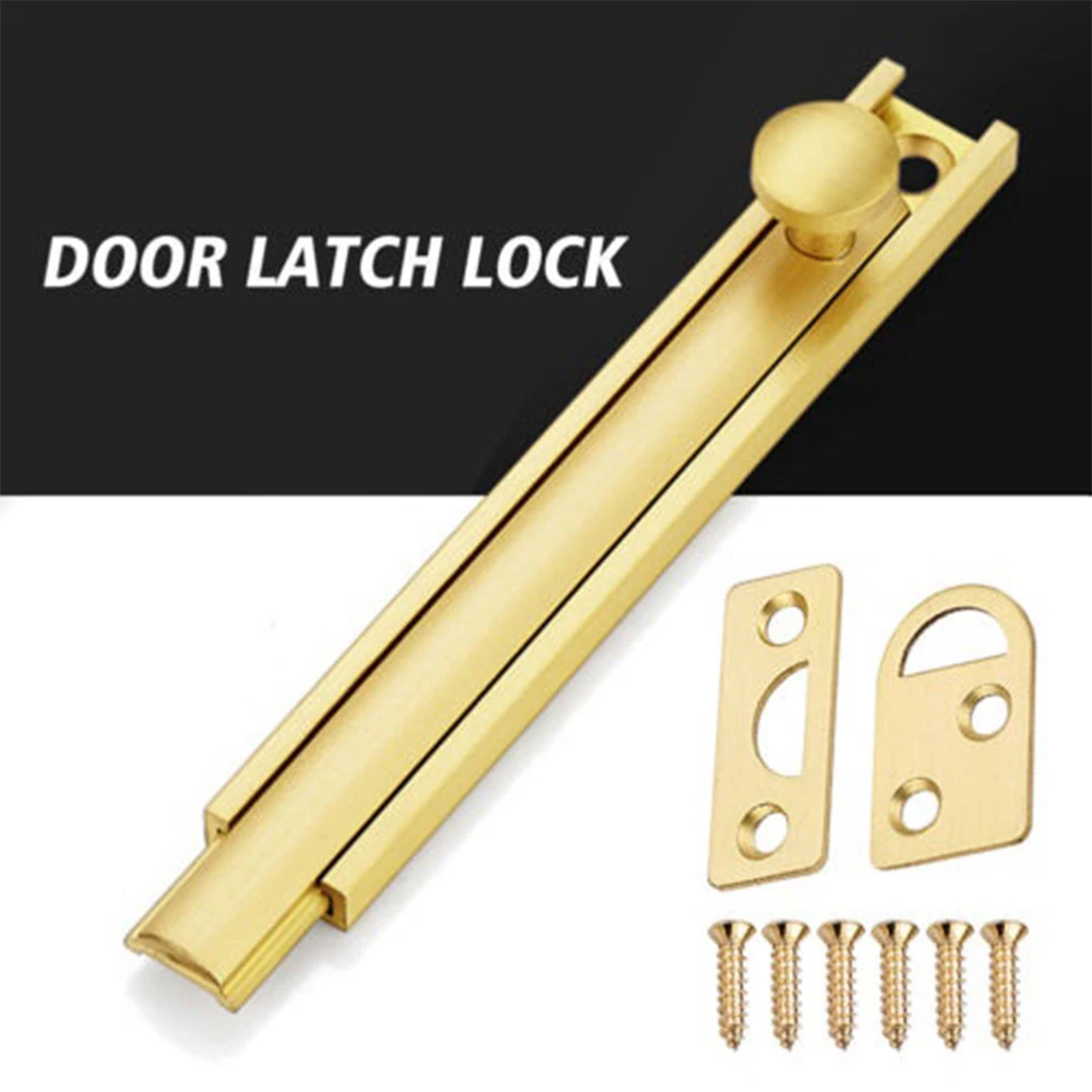 1 Set Barn Slide Bolt Door Latch Lock Bathroom Security Door Latch Lock  With Screw Home Hardware Accessories