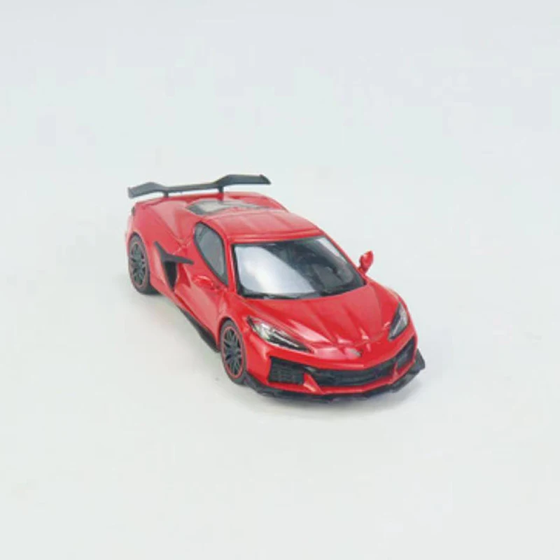 MINI GT 1:64 Model samochodu korweta Z06 2023 odlew stopu-odlewany pojazd do biegania-latarka czerwona